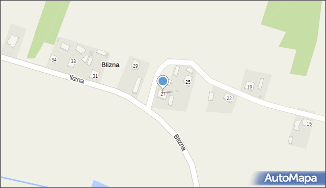 Blizna, Blizna, 27, mapa Blizna