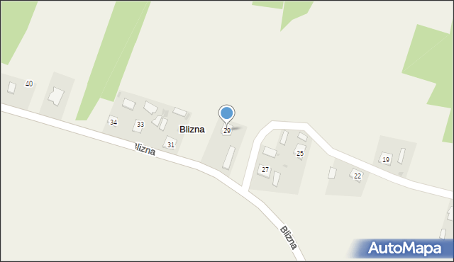 Blizna, Blizna, 29, mapa Blizna