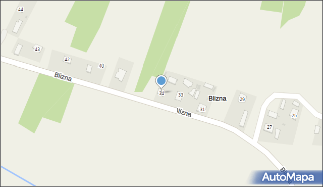 Blizna, Blizna, 34, mapa Blizna