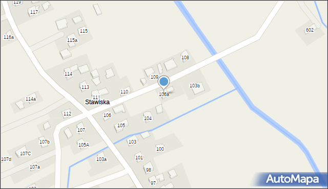 Blizne, Blizne, 106a, mapa Blizne