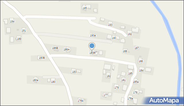 Blizne, Blizne, 183A, mapa Blizne