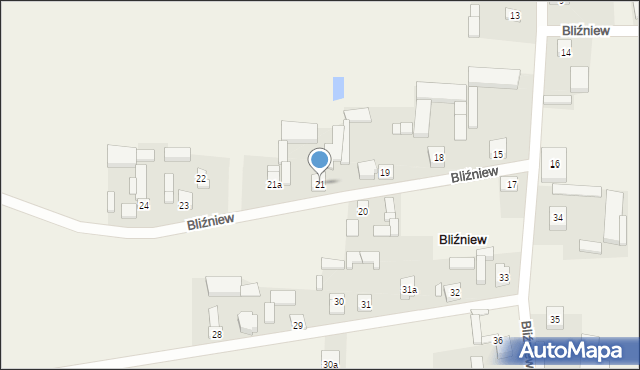 Bliźniew, Bliźniew, 21, mapa Bliźniew