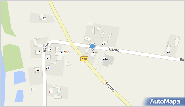 Blizno, Blizno, 23, mapa Blizno