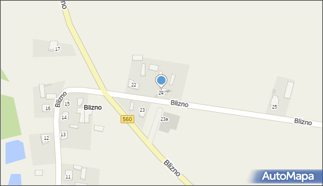 Blizno, Blizno, 24, mapa Blizno