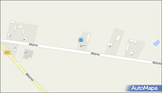 Blizno, Blizno, 25, mapa Blizno