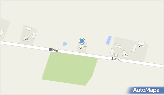 Blizno, Blizno, 28A, mapa Blizno