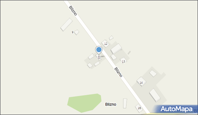 Blizno, Blizno, 11, mapa Blizno