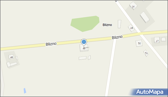 Blizno, Blizno, 49, mapa Blizno