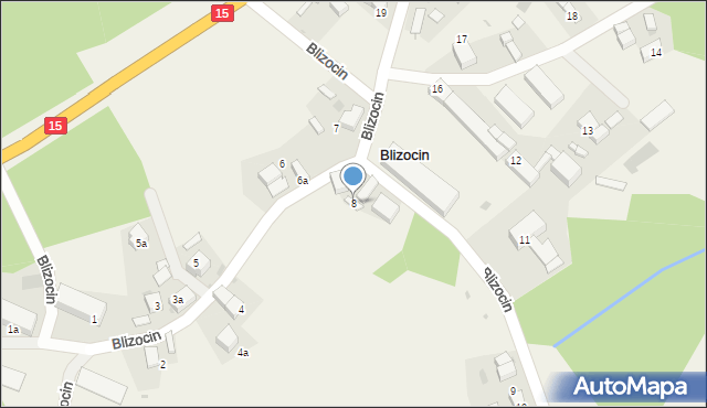 Blizocin, Blizocin, 8, mapa Blizocin