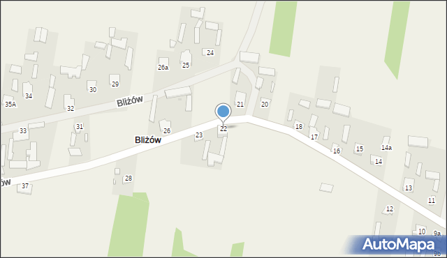 Bliżów, Bliżów, 22, mapa Bliżów