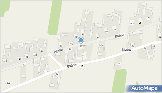 Bliżów, Bliżów, 33, mapa Bliżów