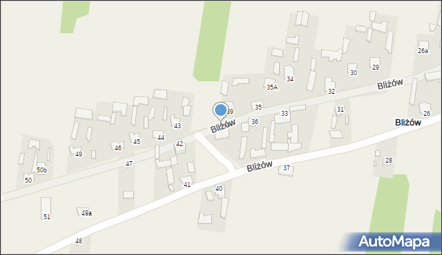 Bliżów, Bliżów, 38, mapa Bliżów