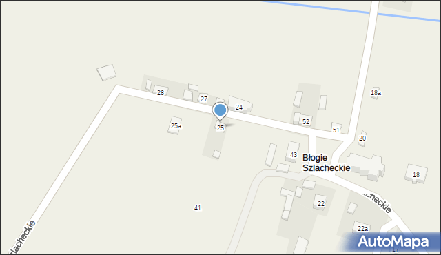 Błogie Szlacheckie, Błogie Szlacheckie, 25, mapa Błogie Szlacheckie