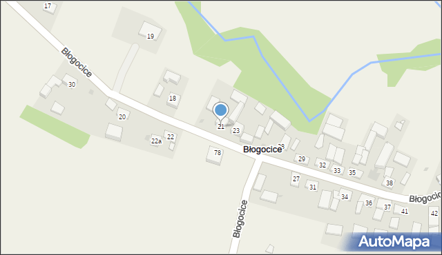 Błogocice, Błogocice, 21, mapa Błogocice