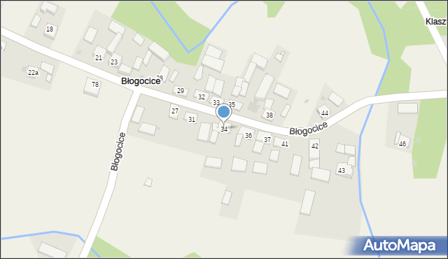 Błogocice, Błogocice, 34, mapa Błogocice