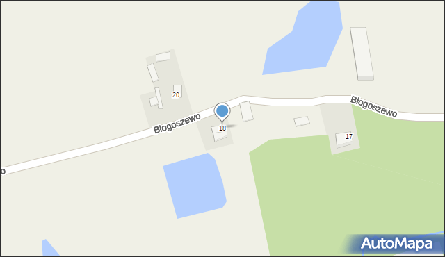 Błogoszewo, Błogoszewo, 18, mapa Błogoszewo