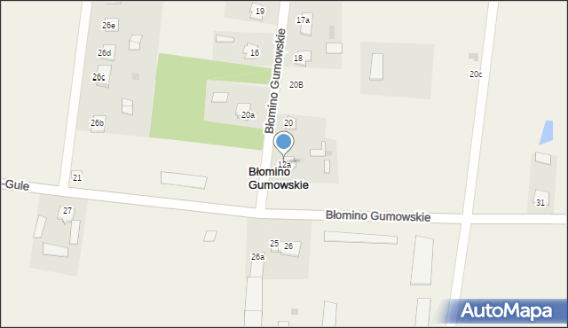 Błomino Gumowskie, Błomino Gumowskie, 12a, mapa Błomino Gumowskie