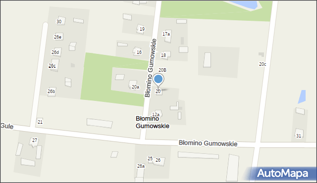 Błomino Gumowskie, Błomino Gumowskie, 20, mapa Błomino Gumowskie