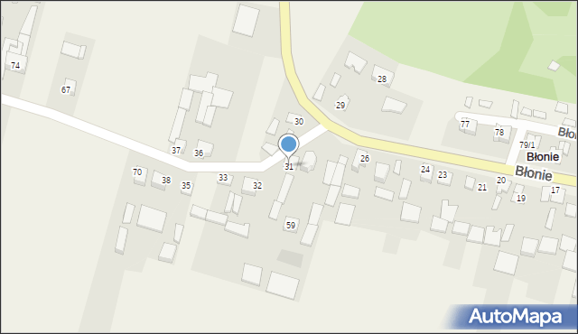 Błonie, Błonie, 31, mapa Błonie