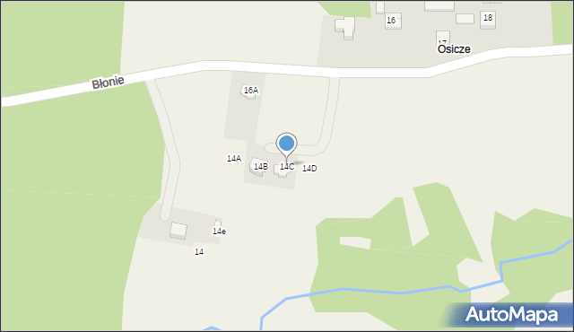 Błonie, Błonie, 14C, mapa Błonie