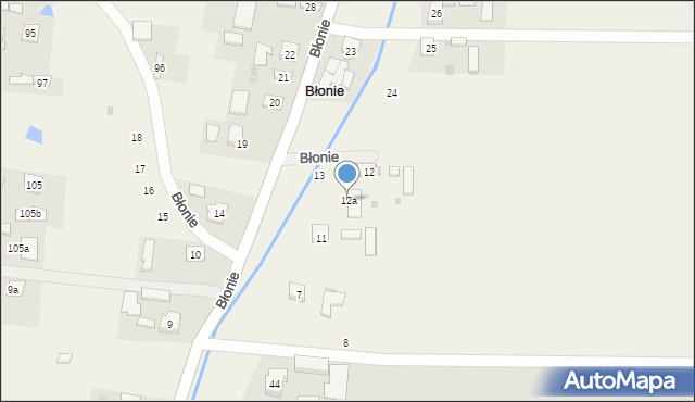 Błonie, Błonie, 12a, mapa Błonie
