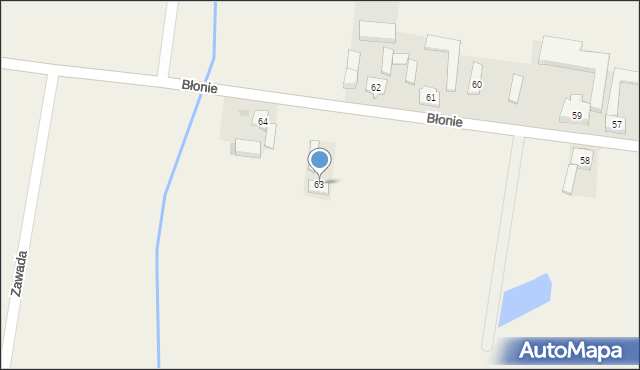Błonie, Błonie, 63, mapa Błonie