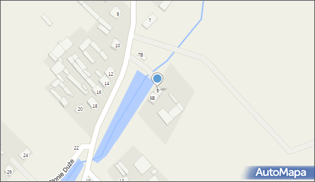 Błonie Duże, Błonie Duże, 9A, mapa Błonie Duże