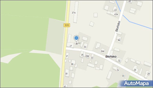 Błońsko, Błońsko, 36, mapa Błońsko