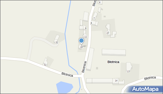 Błotnica, Błotnica, 12, mapa Błotnica