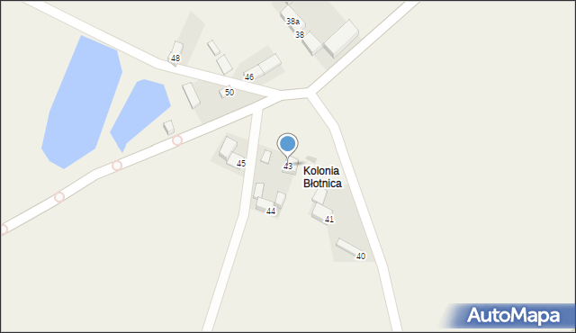 Błotnica, Błotnica, 43, mapa Błotnica