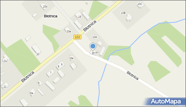 Błotnica, Błotnica, 10, mapa Błotnica