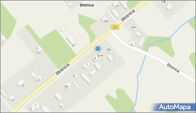 Błotnica, Błotnica, 9, mapa Błotnica