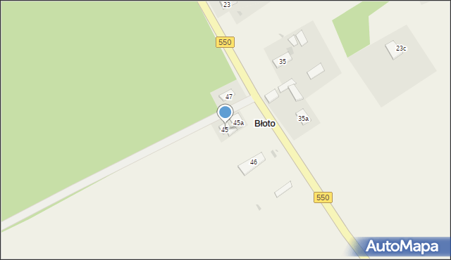 Błoto, Błoto, 45, mapa Błoto