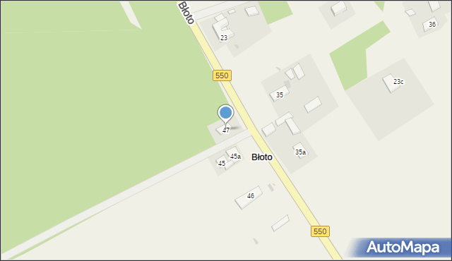 Błoto, Błoto, 47, mapa Błoto