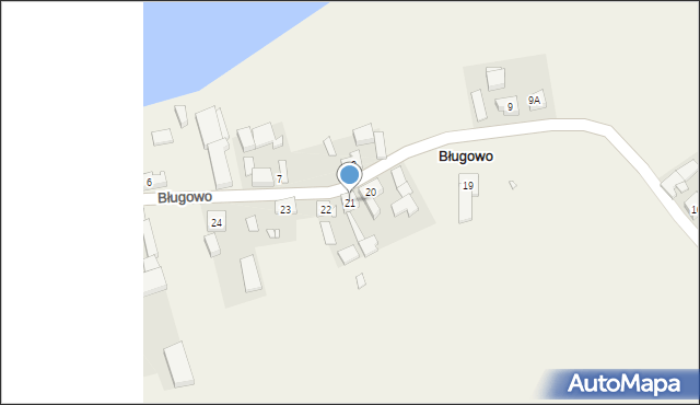 Bługowo, Bługowo, 21, mapa Bługowo