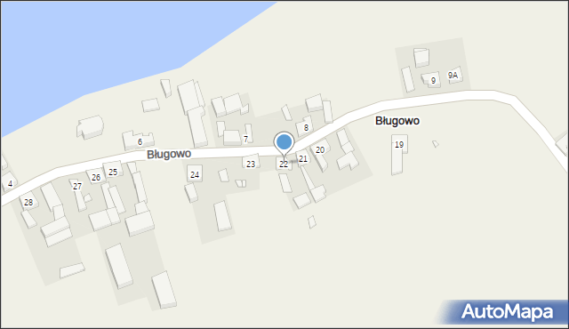 Bługowo, Bługowo, 22, mapa Bługowo