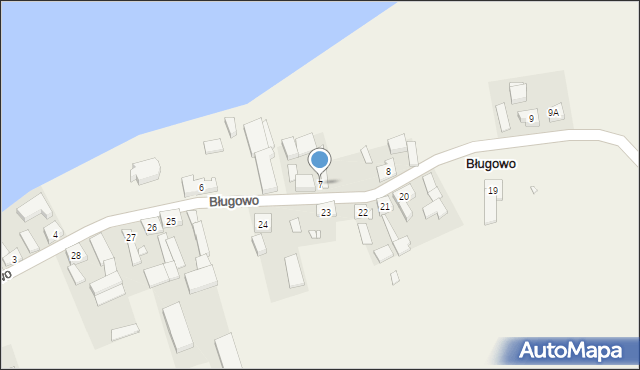 Bługowo, Bługowo, 7, mapa Bługowo
