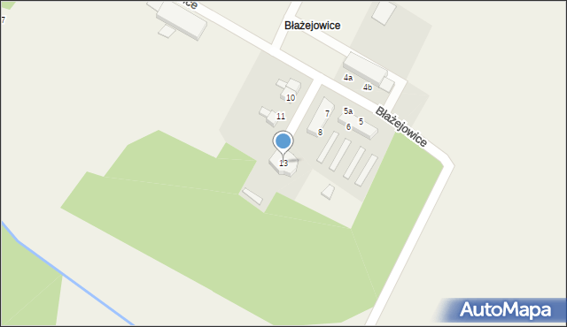 Borkowice, Błażejowice, 13, mapa Borkowice