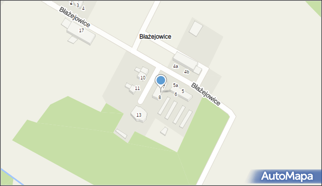 Borkowice, Błażejowice, 7a, mapa Borkowice