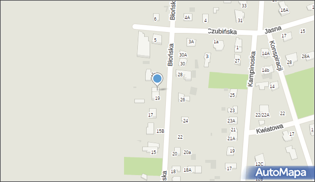 Brwinów, Błońska, 19A, mapa Brwinów