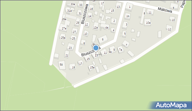 Bydgoszcz, Bluszczowa, 13, mapa Bydgoszczy