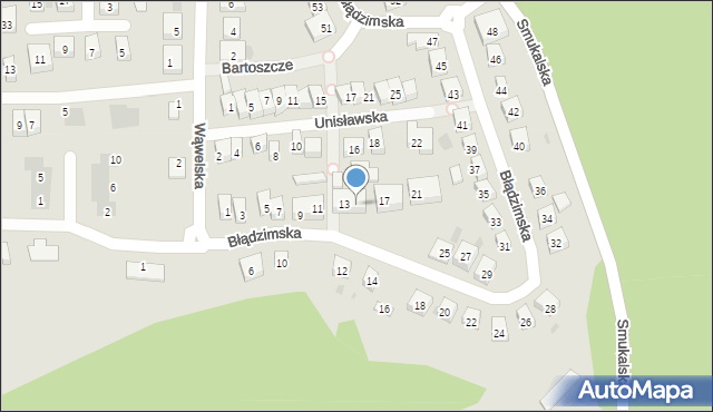 Bydgoszcz, Błądzimska, 15, mapa Bydgoszczy