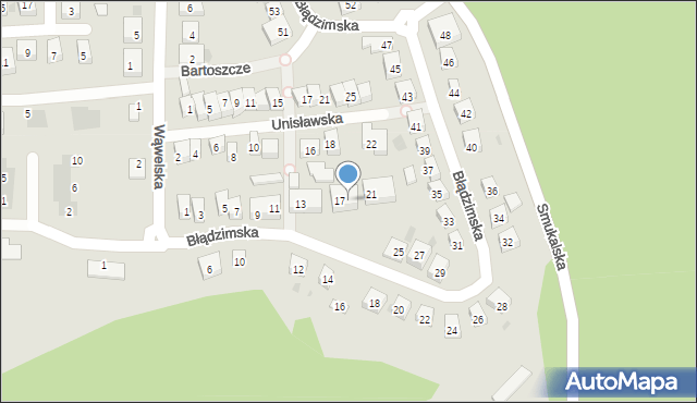 Bydgoszcz, Błądzimska, 19, mapa Bydgoszczy