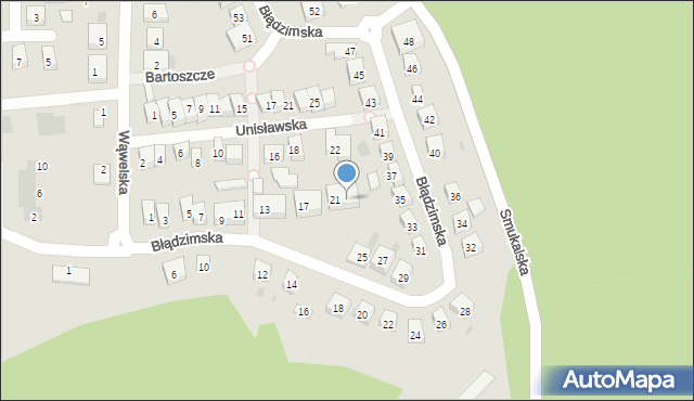 Bydgoszcz, Błądzimska, 23, mapa Bydgoszczy