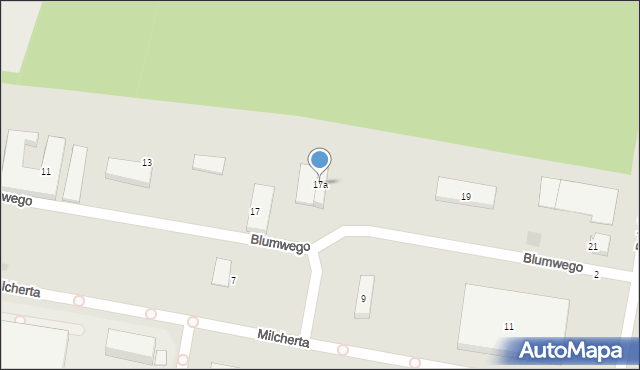 Bydgoszcz, Blumwego Franza, 17a, mapa Bydgoszczy