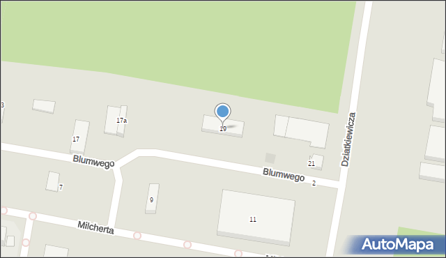 Bydgoszcz, Blumwego Franza, 19, mapa Bydgoszczy