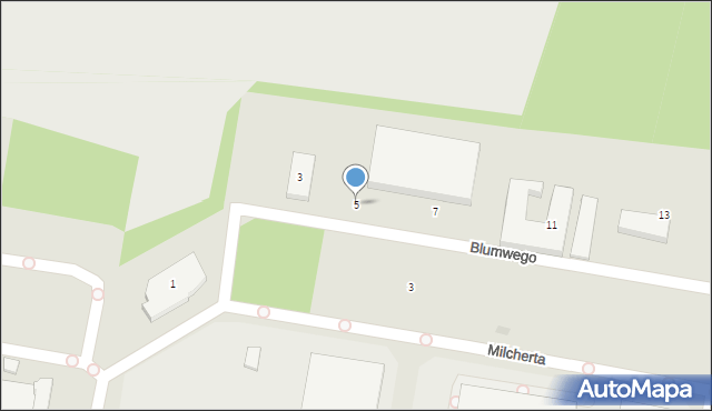 Bydgoszcz, Blumwego Franza, 5, mapa Bydgoszczy