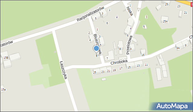 Bytom, Bluszczowa, 8, mapa Bytomia