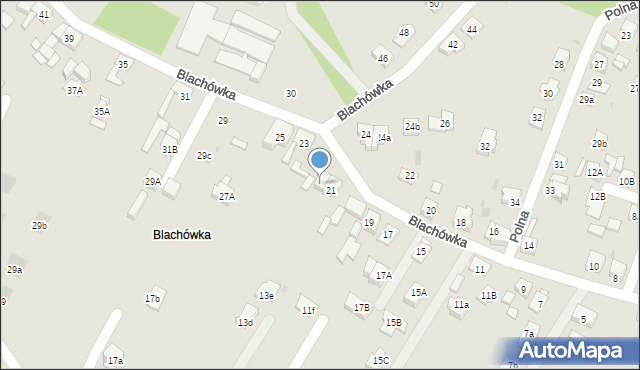 Bytom, Blachówka, 21A, mapa Bytomia