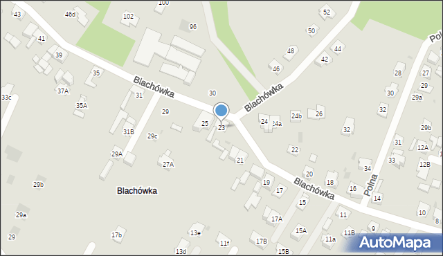 Bytom, Blachówka, 23, mapa Bytomia